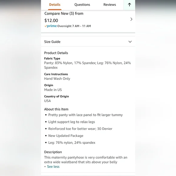Maternity pantyhose - Picture 3 of 4
